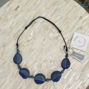 Chico’s Faire Collection Blue Seed Adjustable Necklace